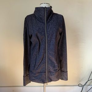 Lululemon size 10 full zip up heather blue jacket